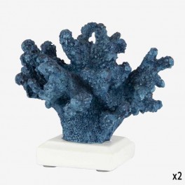 BLUE RESIN CHORAL WITH STAND