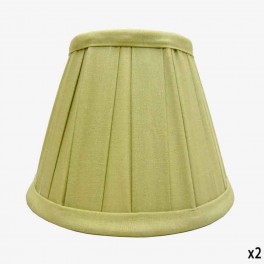 12cm L GREEN COTTON CANDLESHADE 