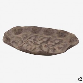 OVAL TAUPE IRON TRAY
