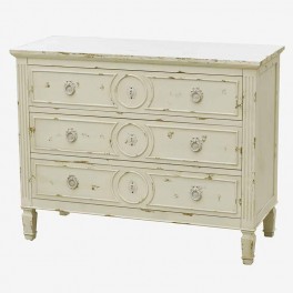 L WH CHEST 3 DRAWERS R BOW HANDL