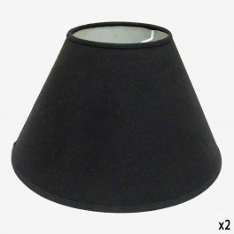 20cm BLACK COTTON LAMPSHADE
