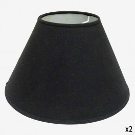 25cm BLACK COTTON LAMPSH MOV
