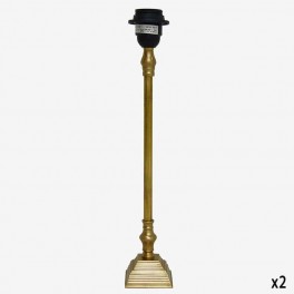 GOLDEN LAMP WITH STEPPED BASE