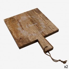 SQ WOODEN BOARD "CHEESE" WOODEN 