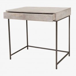 SMALL OFFICE TABLE NAT WOOD IRON