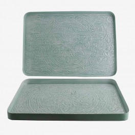 S/2 RCTG LOW TUQUOISE TRAY