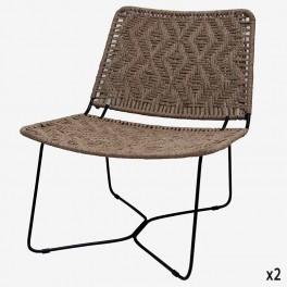 JUTE RHOMBUS ARMCHAIR WITHOUT AR
