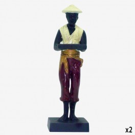 BICOLOUR BRASS STANDING INDIAN T