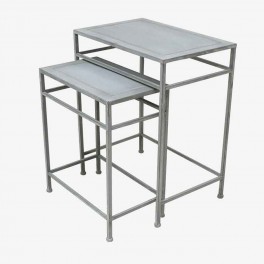 S/2 RCTG GRAY IRON NEST TABLE