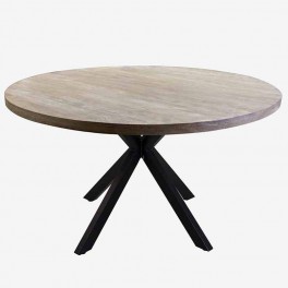 LARGE ROUND DINING TABLE WOOD TO