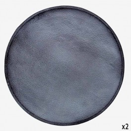 ROUND RUSTIC BL METAL PLATE