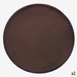 ROUND RUSTIC BR METAL PLATE