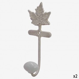 WHITE HANGER OF 1 WITH FIG LEAF