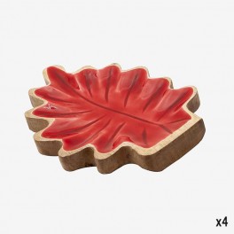 WOODEN PLATE SHAPED LIKE A RED T