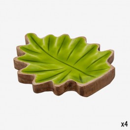 WOODEN PLATE SHAPED LIKE A GREEN