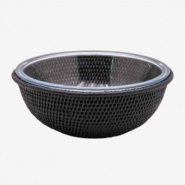 BLACK RATTAN AND PIREX ROUNDED T