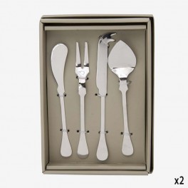 SET/4 SILVERED CHEESE CUTLERY