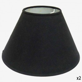 40cm SMOOTH BLACK COTTON LAMPSHA