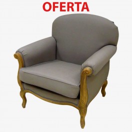 TAUPE UPHOLSTERED ARMCHAIR