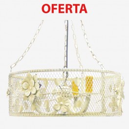 SMALL WHITE CEILING LAMP GRILLE 
