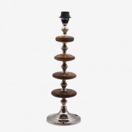 SILVER LAMP TUBE 4 WOODEN DISCS