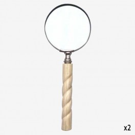 CREAM SPIRAL MAGNIFYING GLASS