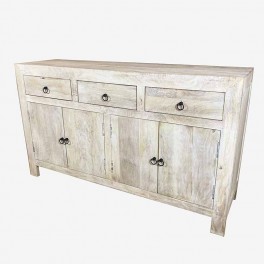 NATURAL WOOD CHEST OF DRAWERS