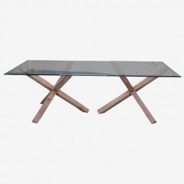 RCTG DINING TABLE 2 CROSS WOOD L