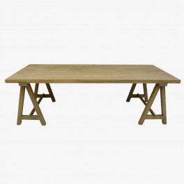 NATURAL TRESTLE DINING TABLE 