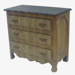 L NATURAL WOOD 3 CHEST OF DRAWER