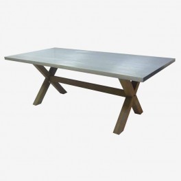 RCTG DINING TABLE STRIPED ZINC T